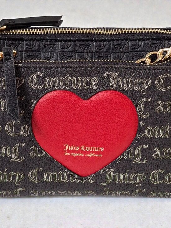 Juicy Couture Black, Beige, w/Red Hearts Backpack & Crossbody Bundle Set main image 9